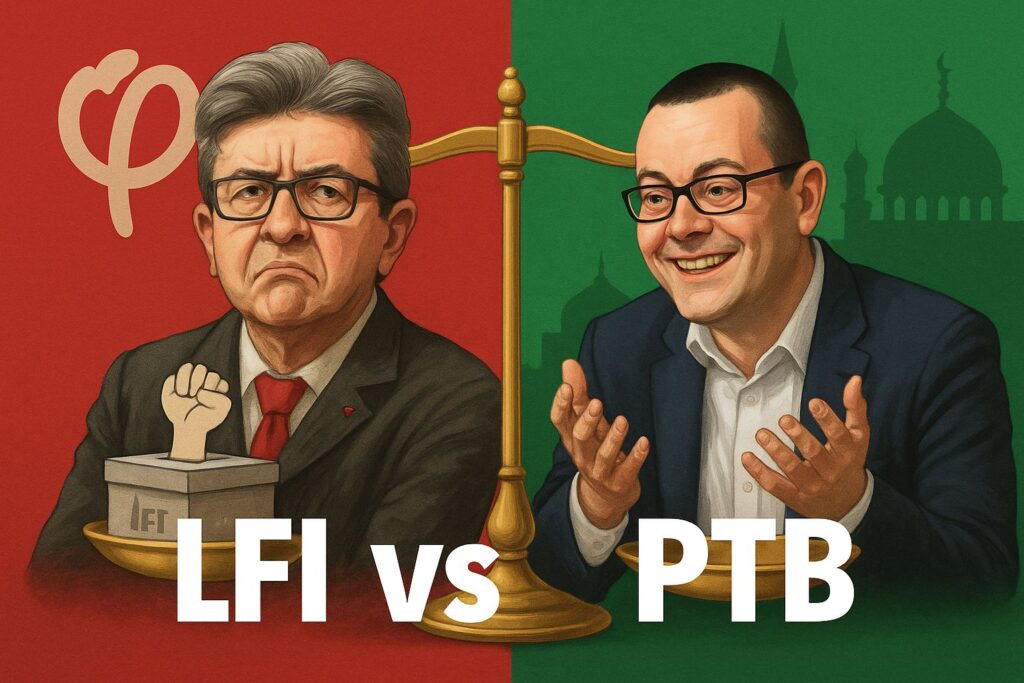 Jean-Luc Mélenchon et Raoul Hedebouw